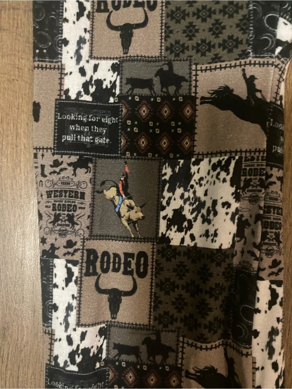 Rodeo-Print Zip with fold over feet option size 4t bamboo  Pajamas